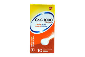 Ca-C 1000 Sandoz (Calcium + Vitamin C 1000mg )Effervescent Tablets X10