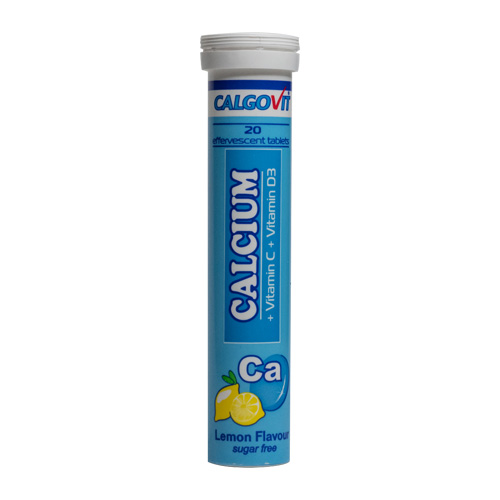 Calgovit (Calcium 500mg, Vitamin C 200mg, Vit D 3mcg - Effervescent) Lemon flavor x 20