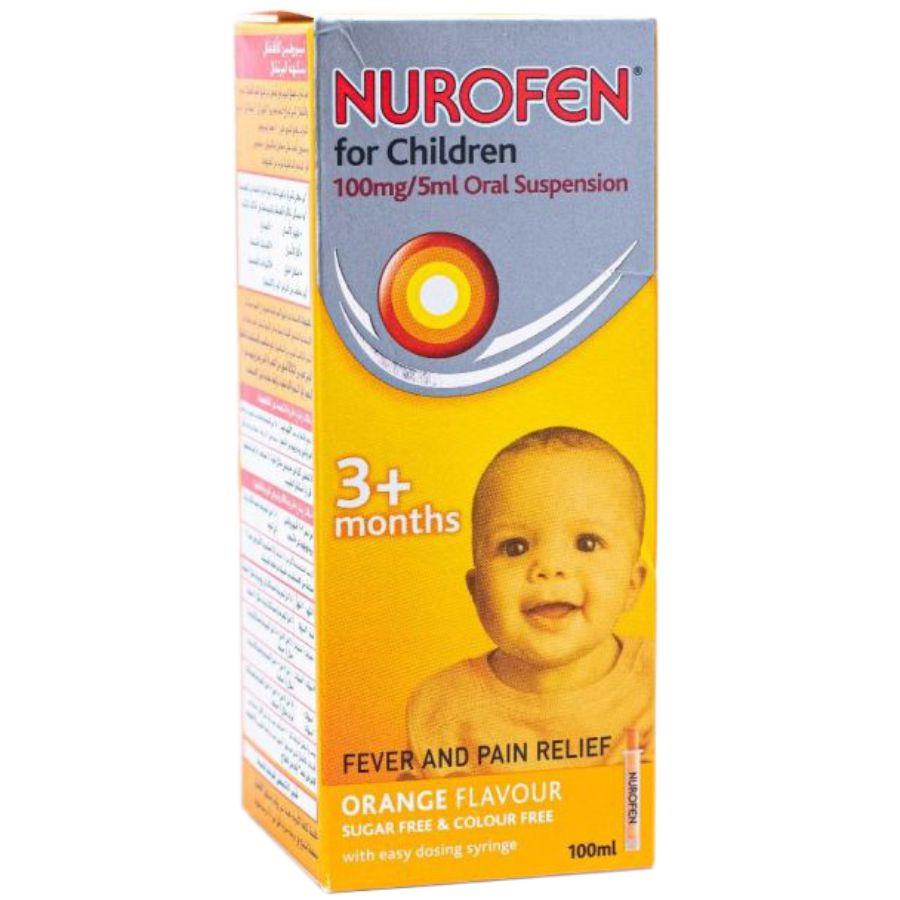 Nurofen (Ibuprofen 100mg/5ml) Orange Syrup