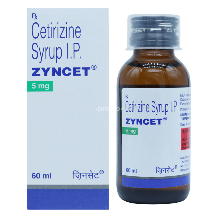 Zyncet (Cetirizine 5mg/5mls) Syrup 60mls x1
