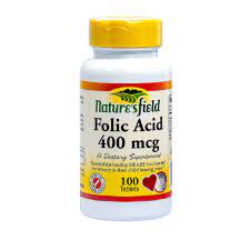 Natures field (Folic acid 400mcg) Tablets X60