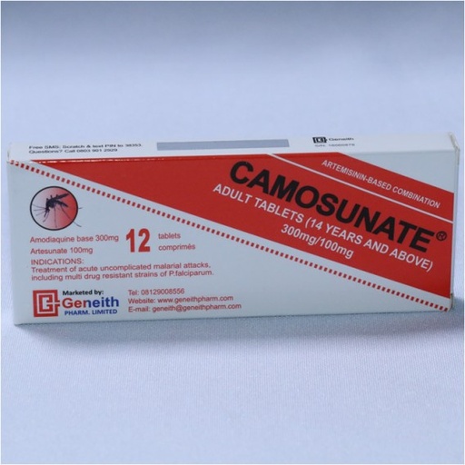 [Website] Camosunate 14yrs+ Adult (Artesunate + Amodiaquinine 300/100mg) Granules